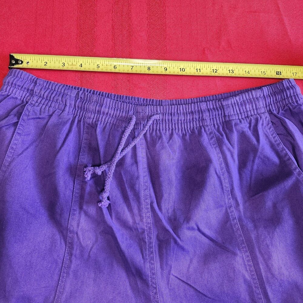 Get Lucky USA Red Hat Society Purple Shirt Capri Set L Embroidered Cotton VTG - Picture 9 of 16